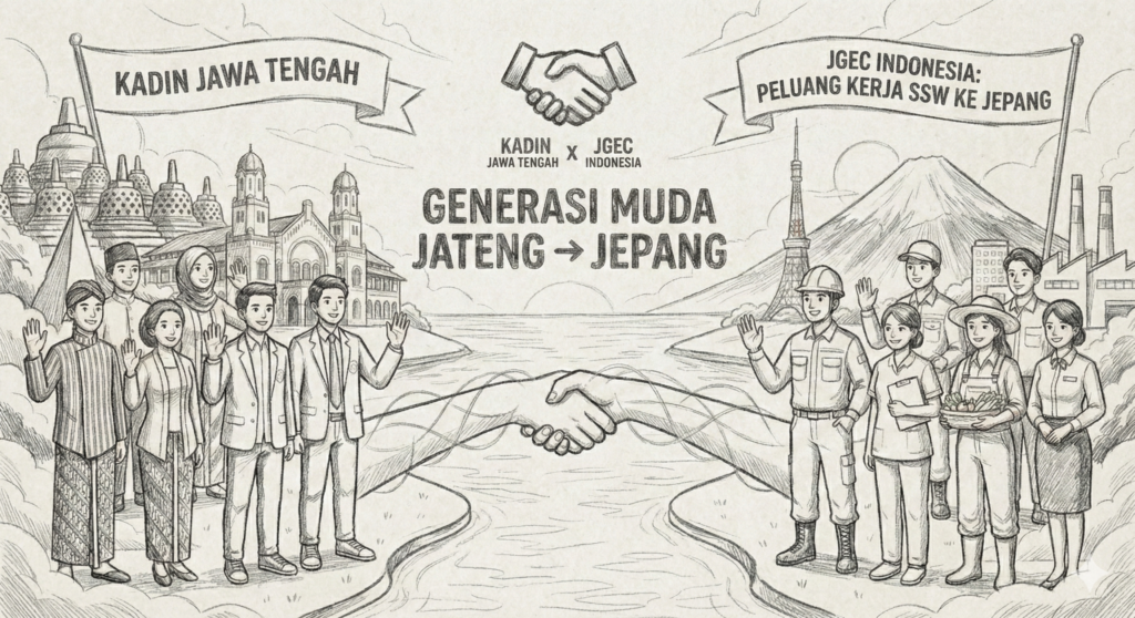 Kadin Jawa Tengah Gandeng JGEC Indonesia Buka Peluang Kerja Specified Skilled Worker (SSW) ke Jepang bagi Generasi Muda Jateng